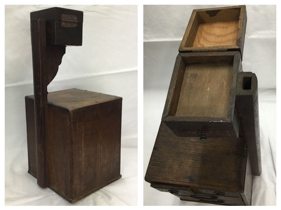 桑材の 古い裁縫箱 ☆ 日本のアンティーク ♫