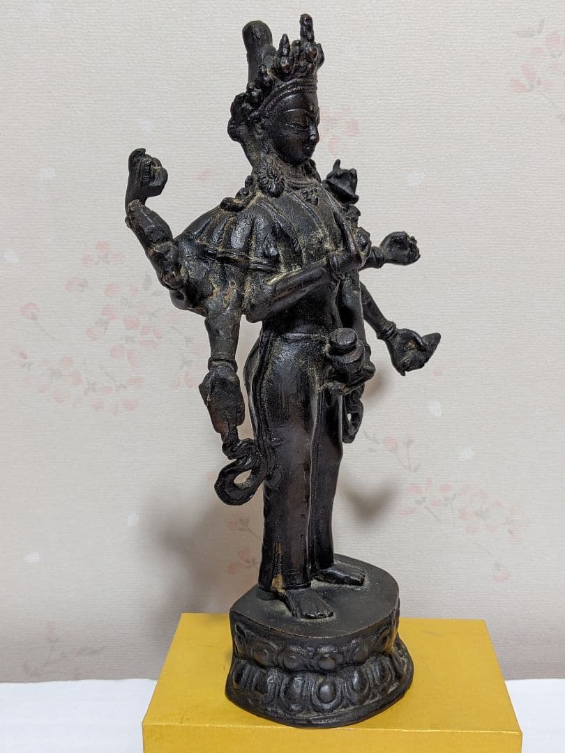 ♦中国仏教 古玩 古美術品 仏像 唐金 釈迦 千手観音菩薩 立像 置物 骨董品