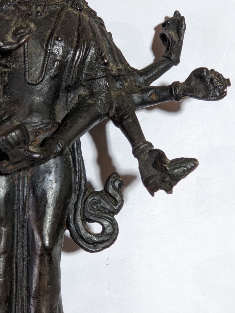 ♦中国仏教 古玩 古美術品 仏像 唐金 釈迦 千手観音菩薩 立像 置物 骨董品