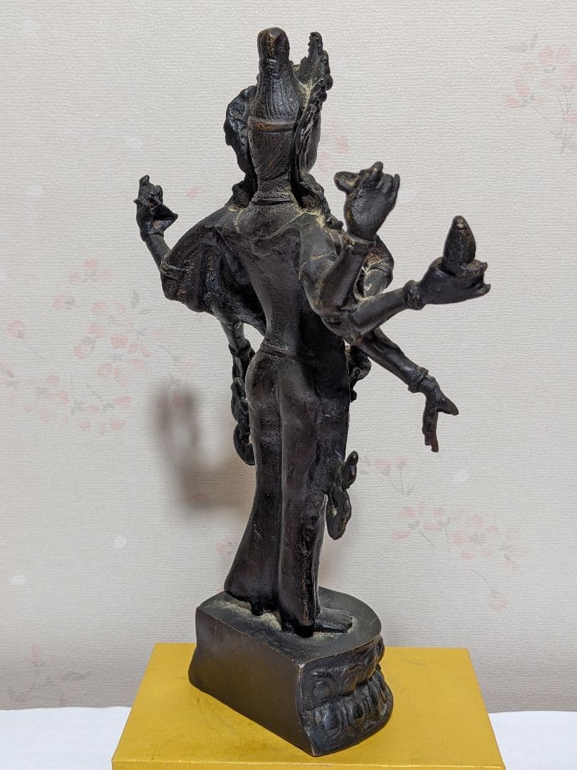 ♦中国仏教 古玩 古美術品 仏像 唐金 釈迦 千手観音菩薩 立像 置物 骨董品