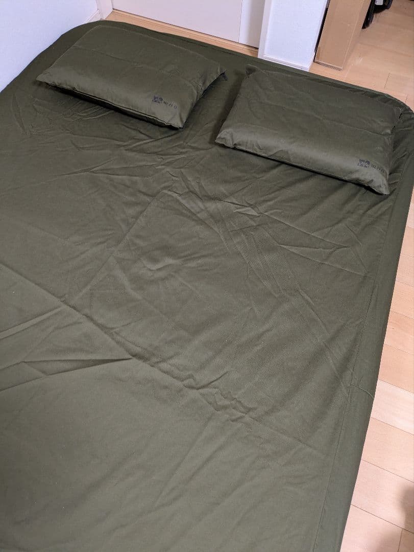 WAQ リラクシングキャンプマット オリーブ ピロー付