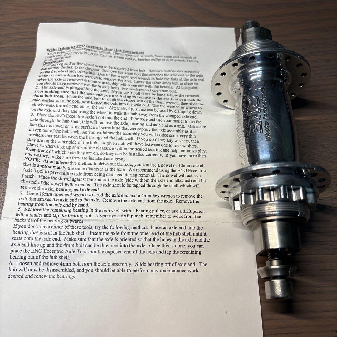 新品white industries eno エキセントリックハブ　130mm