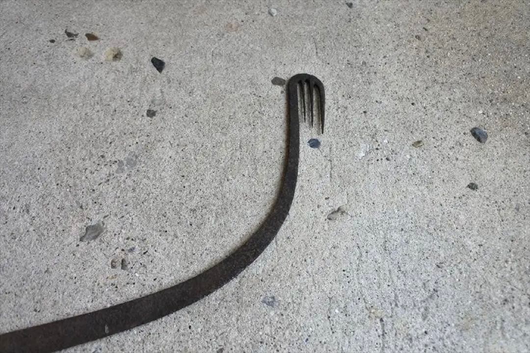 鉄製　うなぎ取り　うなぎ掻き　アンティーク　オブジェ　古民芸　骨董