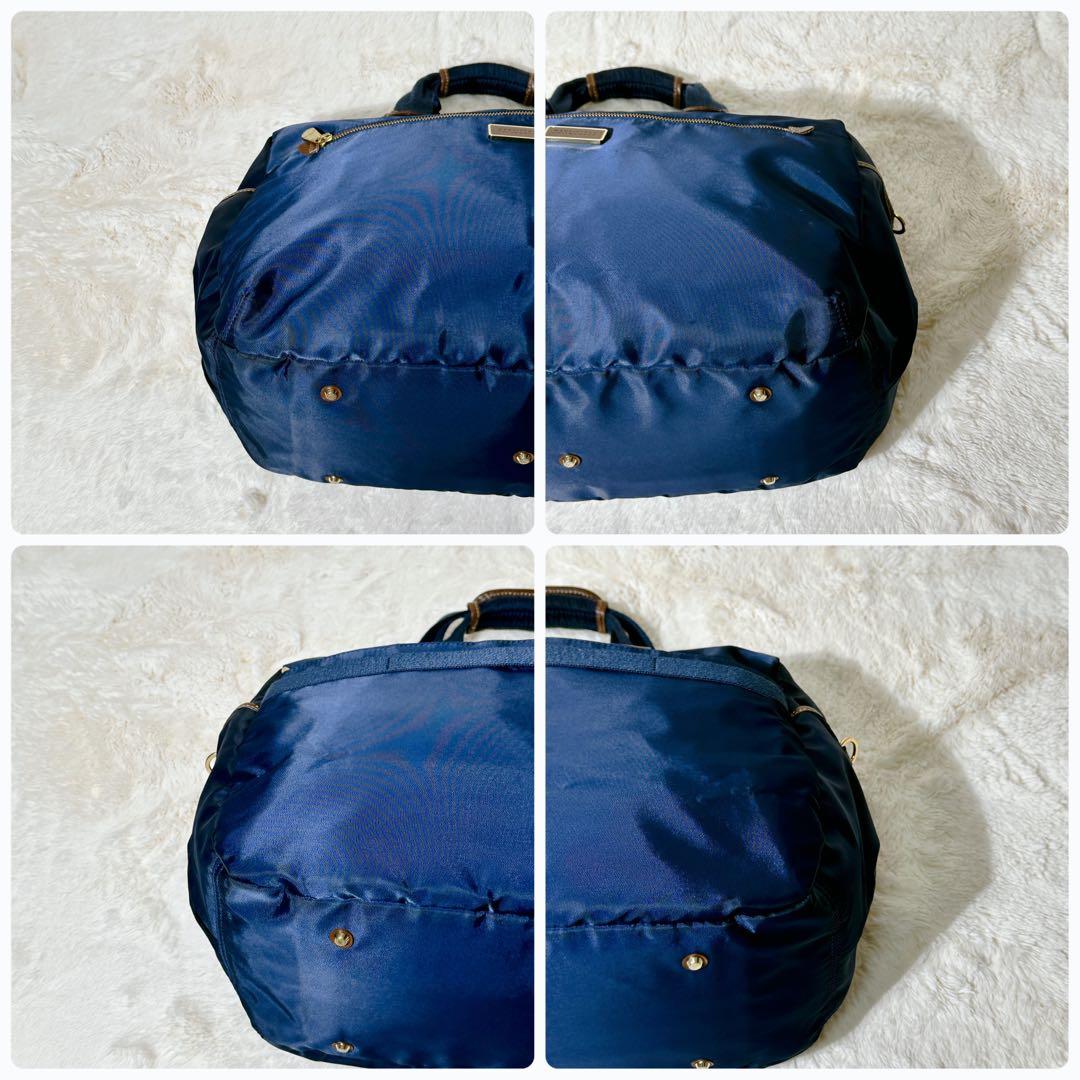 マッキントッシュフィロソフィー ネイビー ナイロン ボストンバッグ2WAY