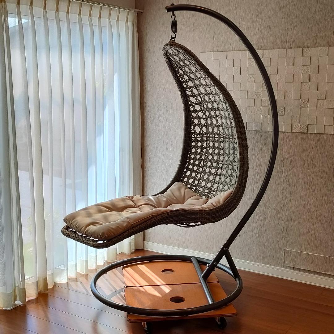 ＜引取り限定＞ハンギングチェア　ハンモック　スウィング　クッション付き