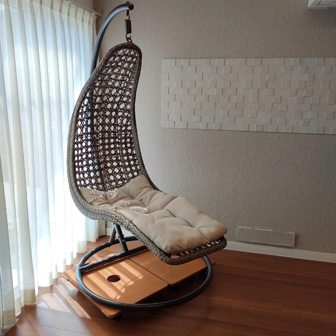 ＜引取り限定＞ハンギングチェア　ハンモック　スウィング　クッション付き