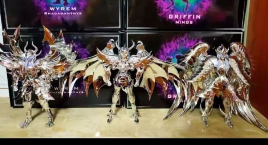 聖闘士聖衣神話EXサイズ　3巨頭　ラダマンデス　ミーノス アイアコス　白銀カラー