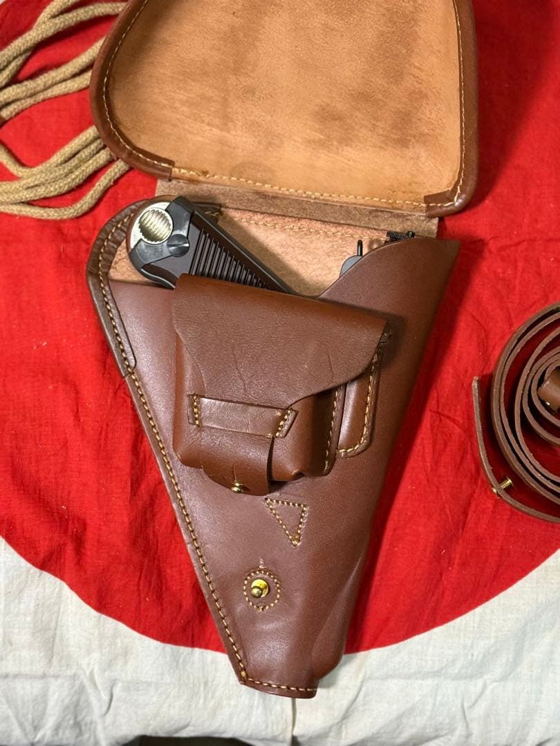 大日本帝国 南部14年式拳銃嚢＋拳銃紐★複製品★サバゲー　将校　陸軍　海軍陸戦隊