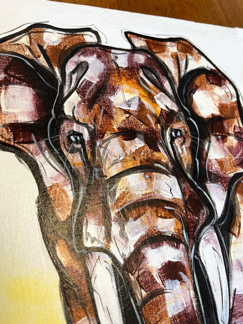 象　アート　ファブリックパネル