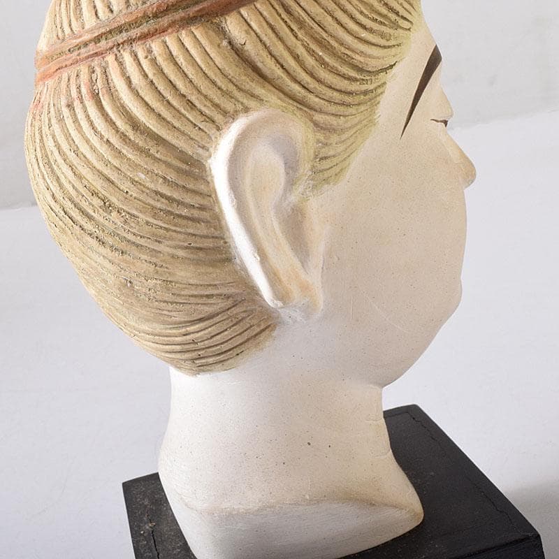 中国　石膏像　敦煌供養菩薩像　常書鴻題　千仏洞　仏像　箱付　M　7650C