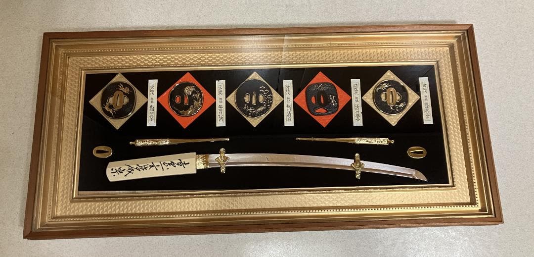 レプリカ　刀剣額　鍔　模造刀