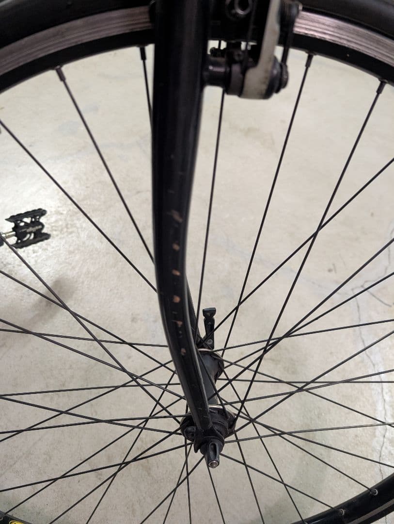 ブラック ロードバイク ディスクブレーキ 700C