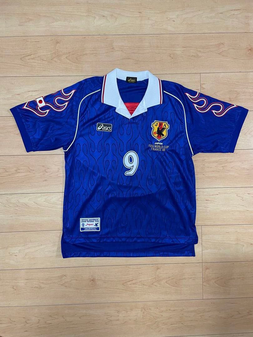 日本代表 ユニフォーム 1998年 フランスＷ杯 中山雅史 #9 Ｌ