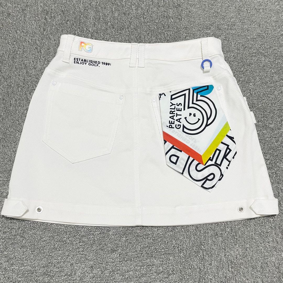 PEARLY GATESパーリーゲイツ35周年 スカーフ付きストレッチスカート