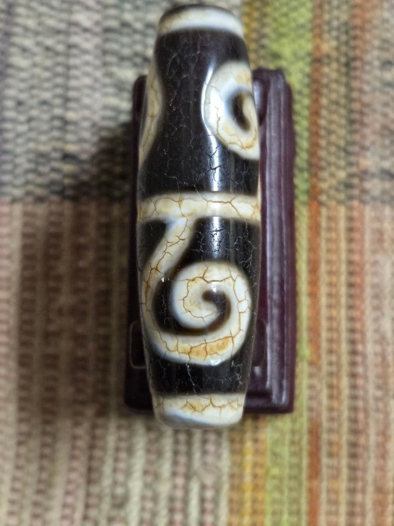 879　天珠　白毫天珠　龍紋　希少天珠　貴重　珍品　　dzibeads！