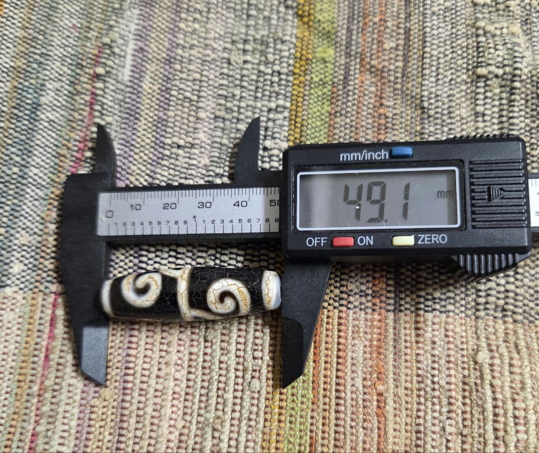 879　天珠　白毫天珠　龍紋　希少天珠　貴重　珍品　　dzibeads！