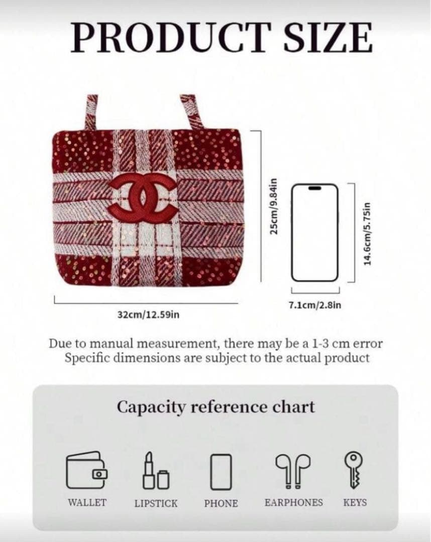 CHANEL スパンコール　トートバッグ　シャネルノベルティ