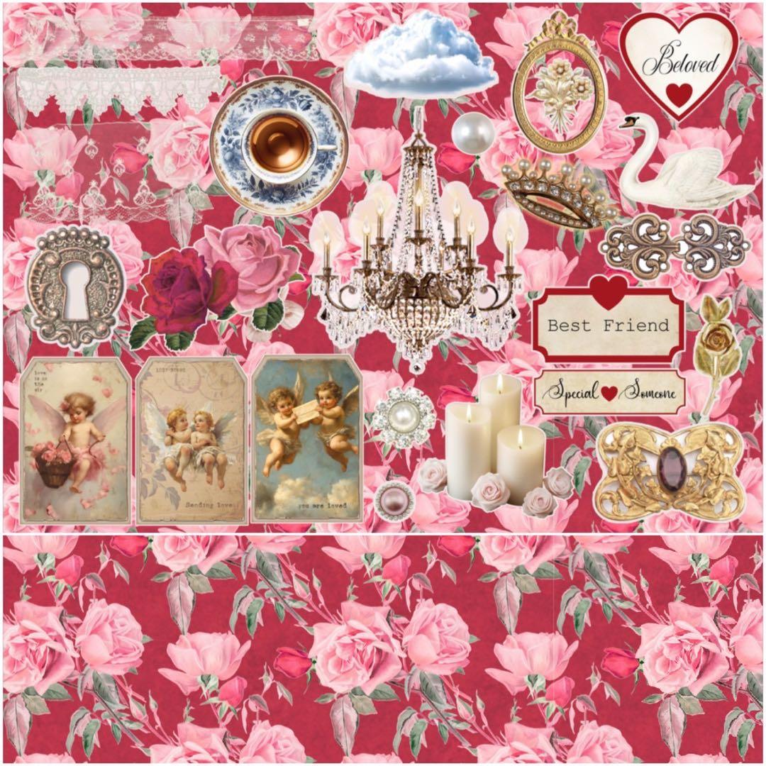 新作♡A/W♡sweetコラージュset 80枚　A4 デザインペーパー　メモ