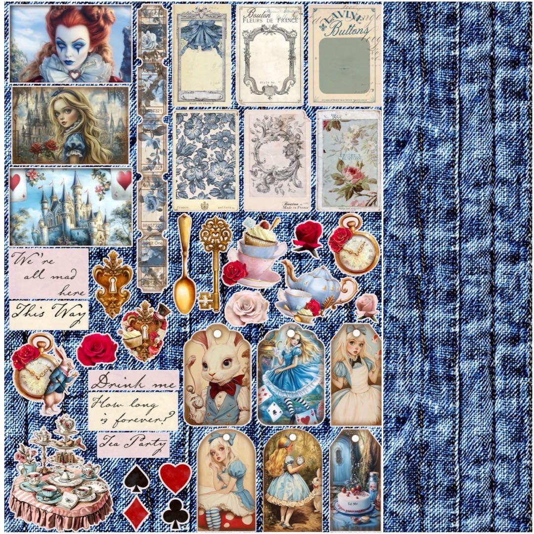 新作♡A/W♡sweetコラージュset 80枚　A4 デザインペーパー　メモ