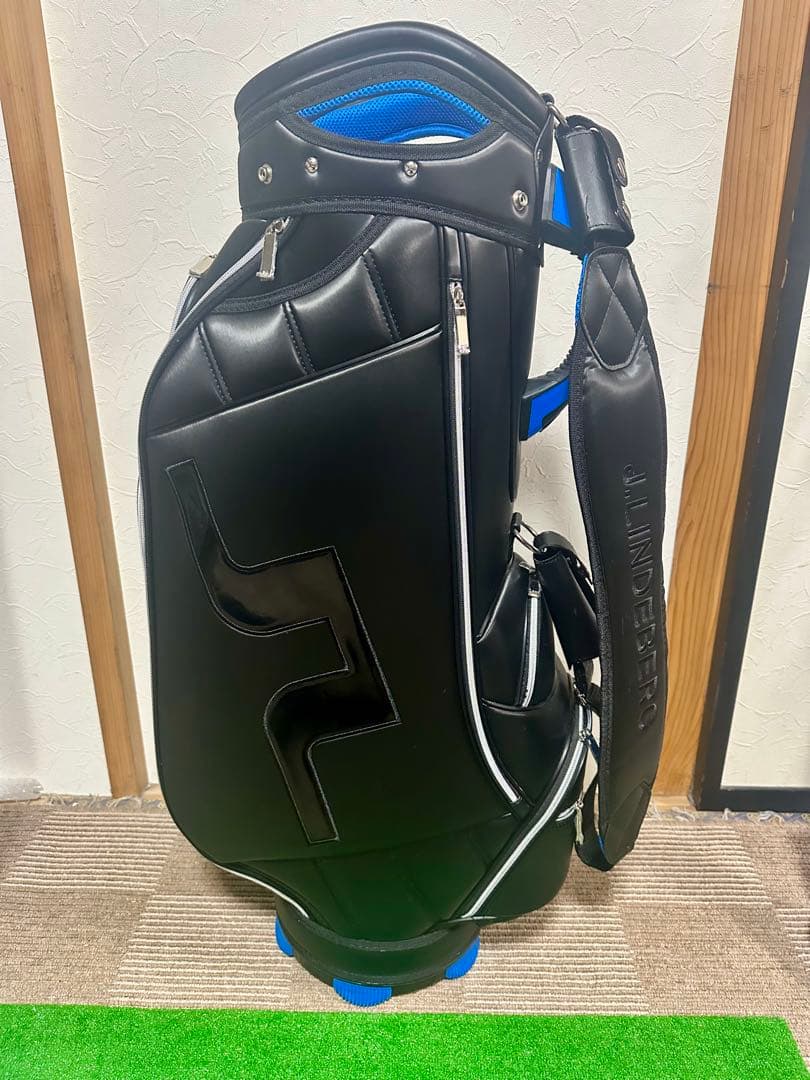 J.LINDEBERG キャディバッグ 黒青　9型