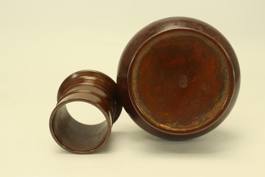 茶道具 鋳銅 台子皆具 一揃 一ノ瀬宗和造 共箱(A682)