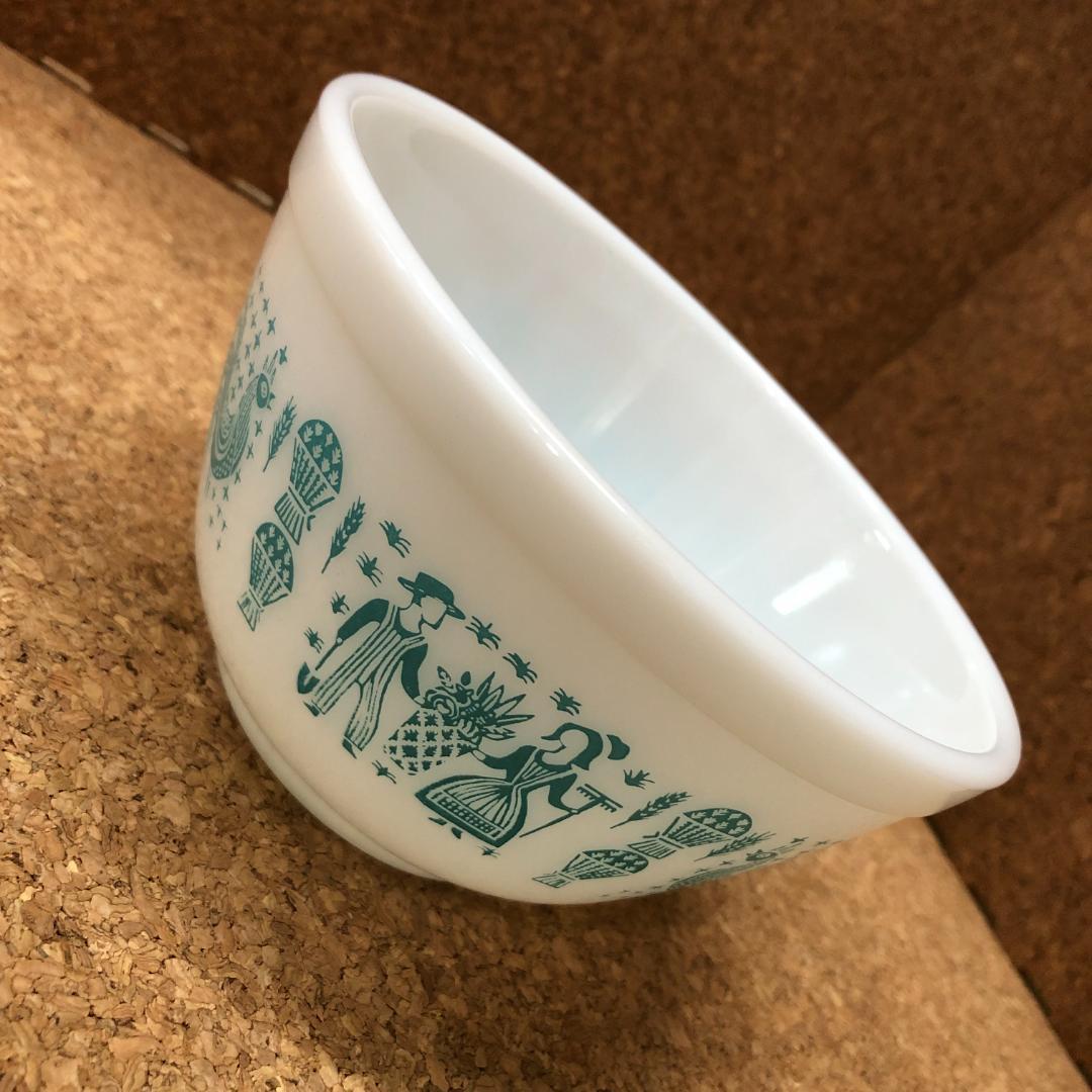 オールドパイレックス アーミッシュミキシングボウルセット バタープリント 3点