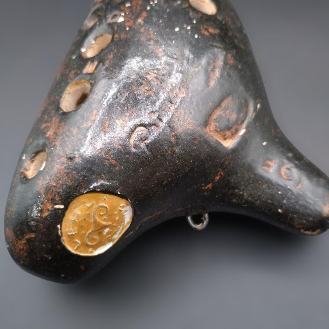 オカリナ　黒　魚　ヴィンテージ　楽器