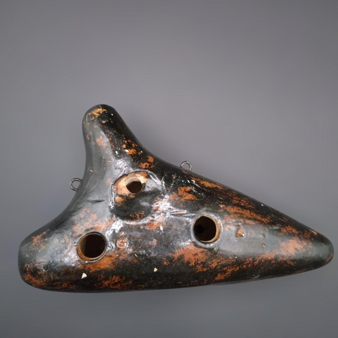 オカリナ　黒　魚　ヴィンテージ　楽器