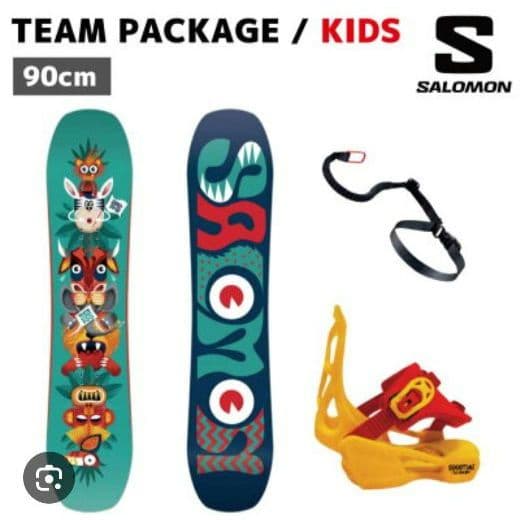 90cm Salomon TEAM スノーボード ビンディング リーシュコード付