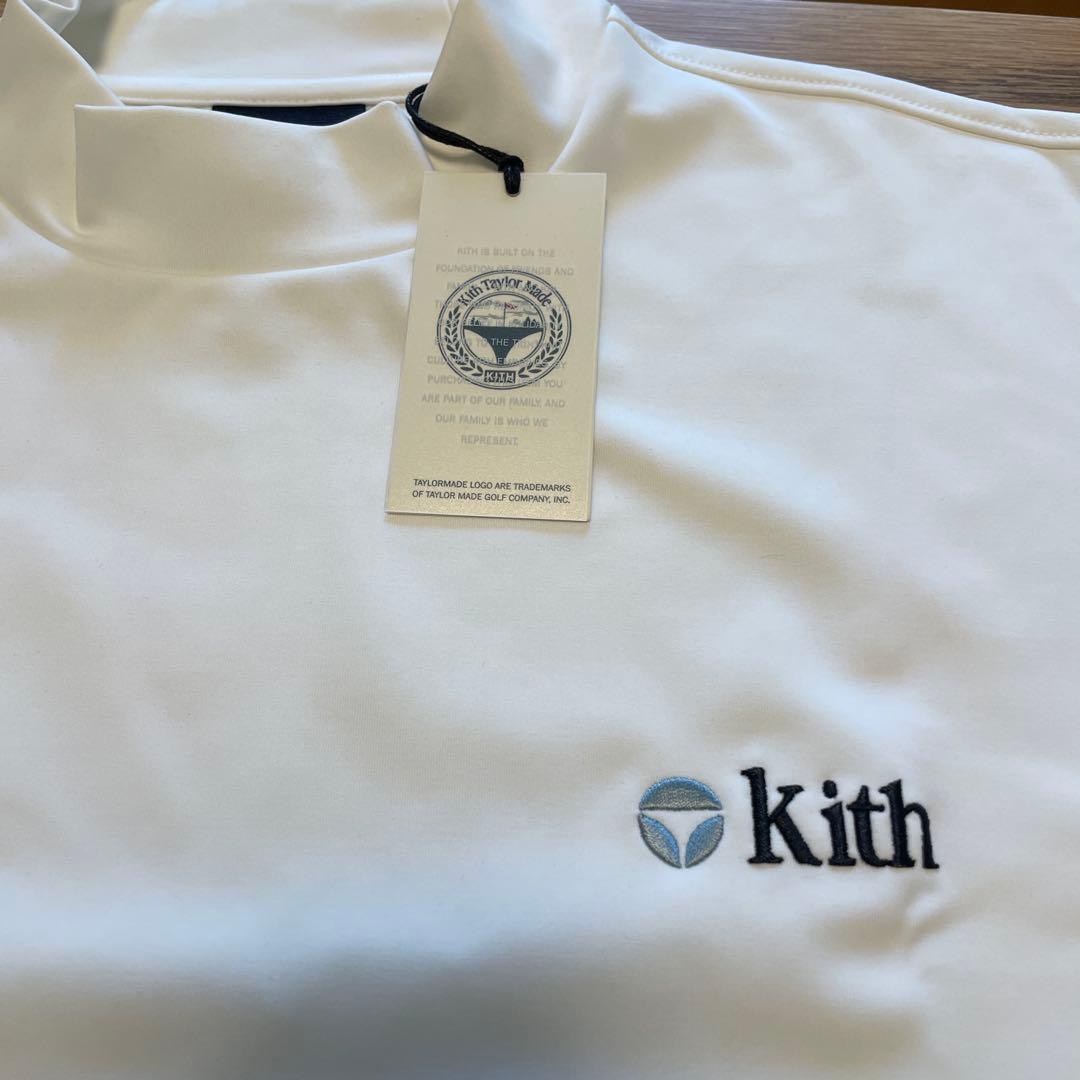 新品未使用タグ付　kith Taylormade モックネックロングシャツ　白