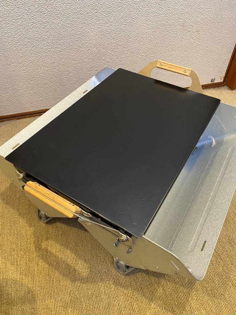 【美品】シェルフコンテナ25 耐熱塗装済みステンレス天板・アルミバー付き