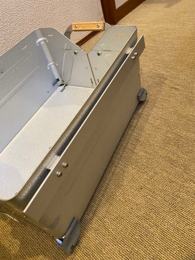 【美品】シェルフコンテナ25 耐熱塗装済みステンレス天板・アルミバー付き