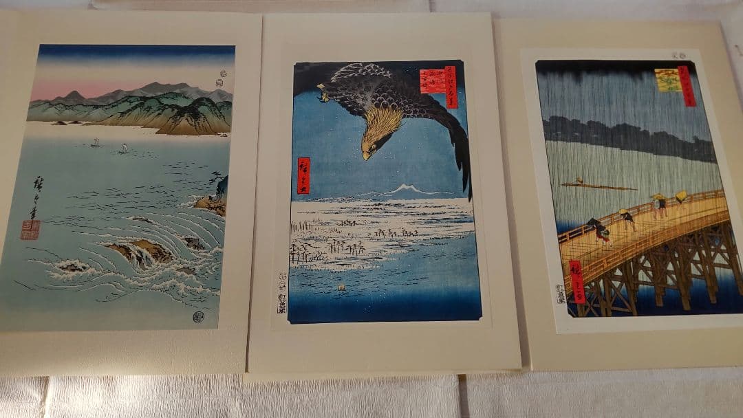 浮世絵版画★画装用画6冊セット★広重HIROSHIGE★２４枚セット★シリーズ4