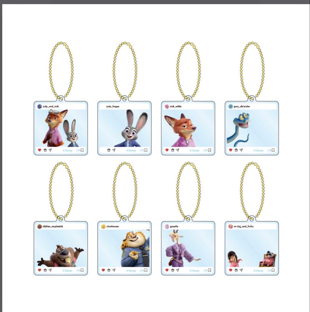 ズートピア2 オーマイカフェ　アクリルキーホルダー等　9点セット　ニック　特典