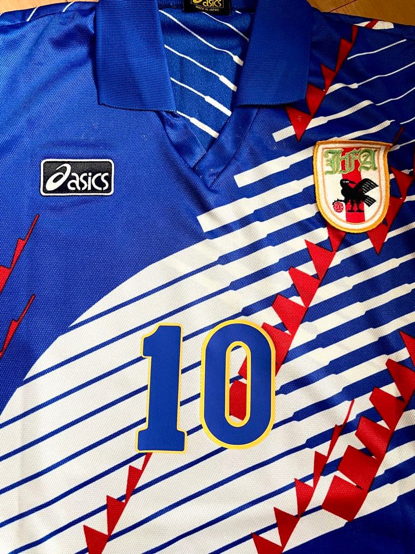 当時物 asics サッカー 日本代表 ドーハ モデル ラモス瑠偉10番 L