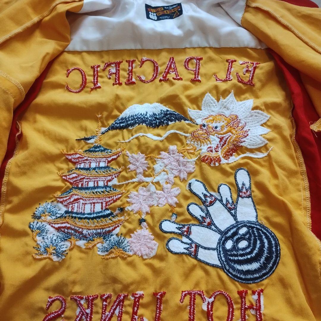 90's PINK DRAGON ピンクドラゴン日本製ボウリングシャツ