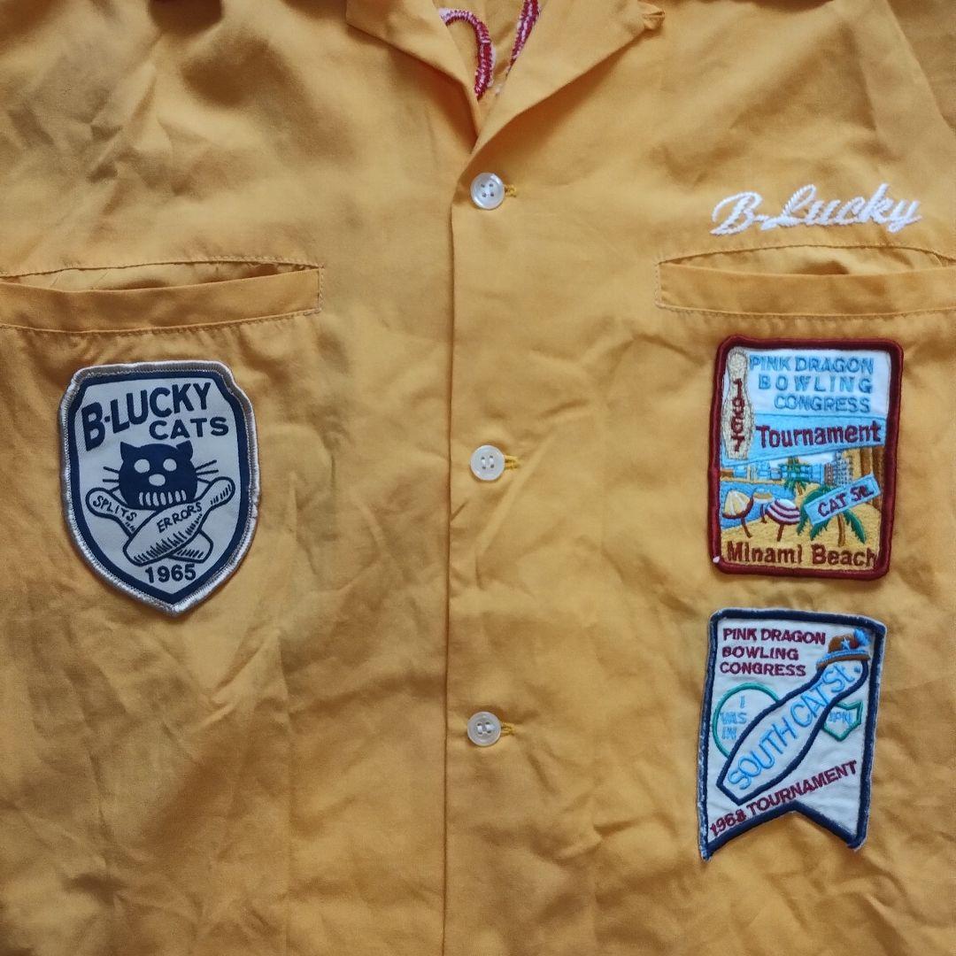 90's PINK DRAGON ピンクドラゴン日本製ボウリングシャツ