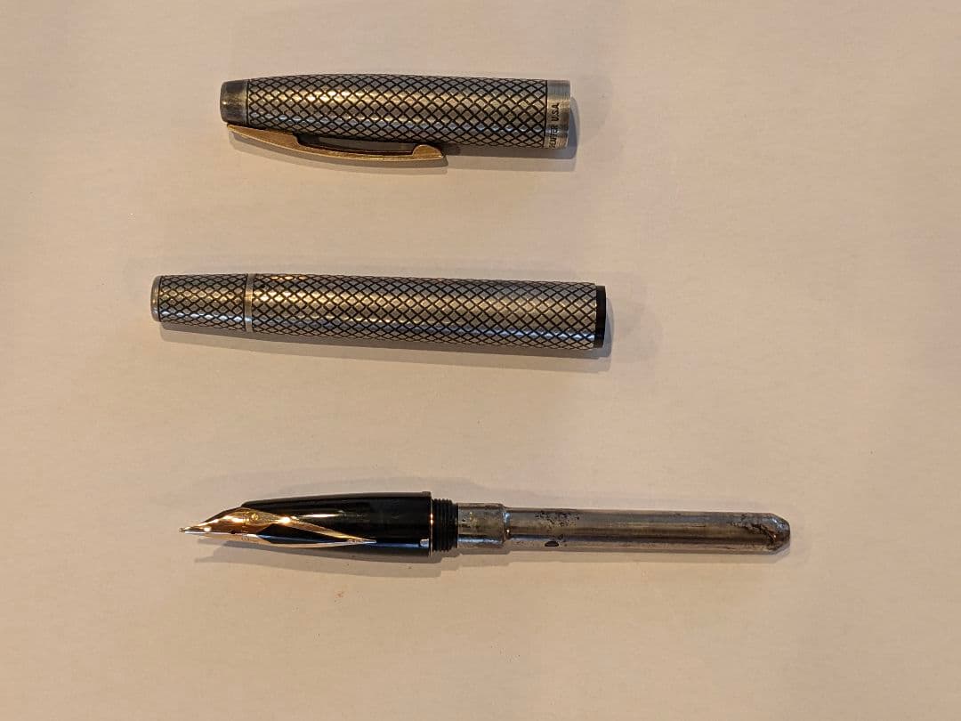 SHEAFFER シェーファー　万年筆　スターリングシルバー ペン先14K