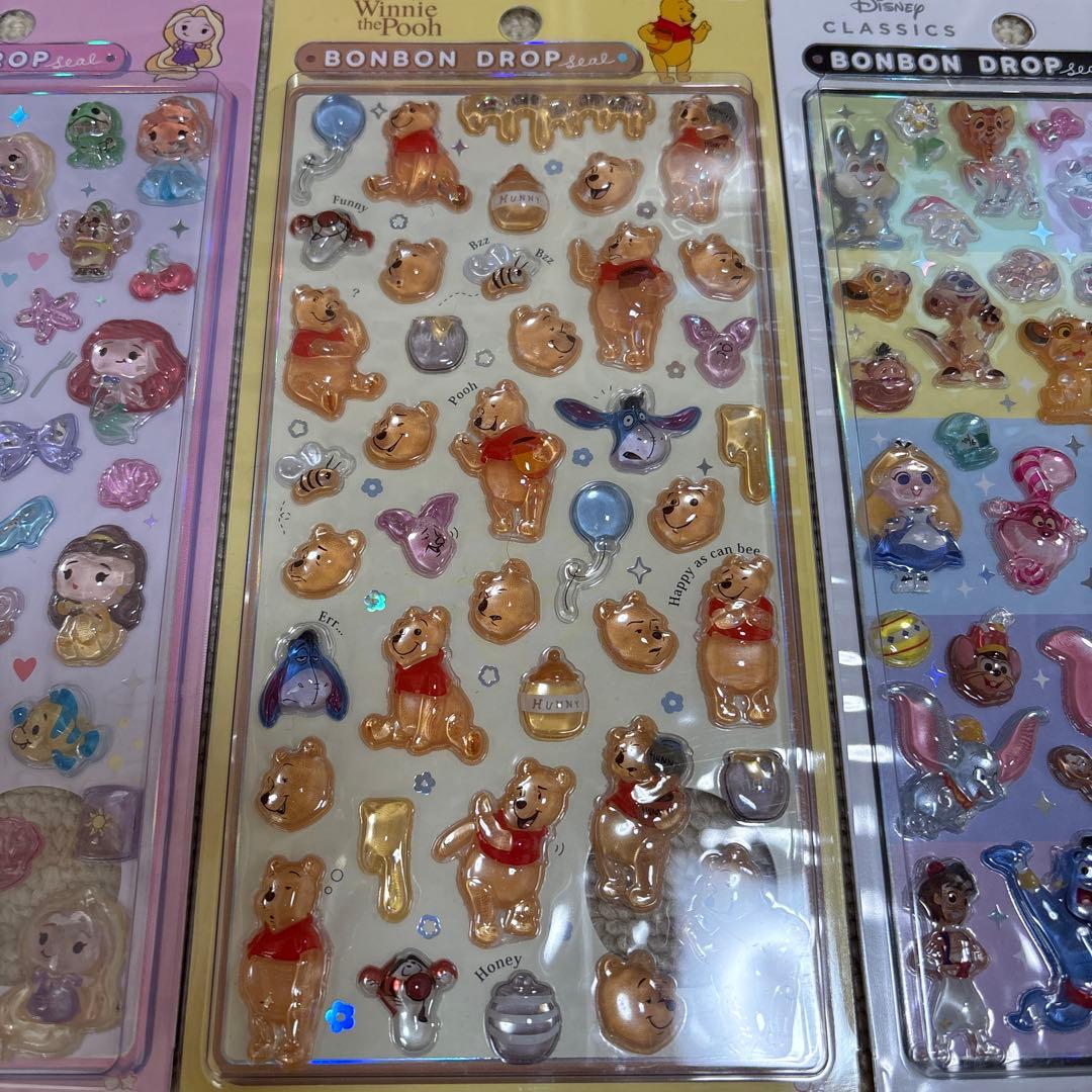 ディズニーボンボンドロップシール3枚セット