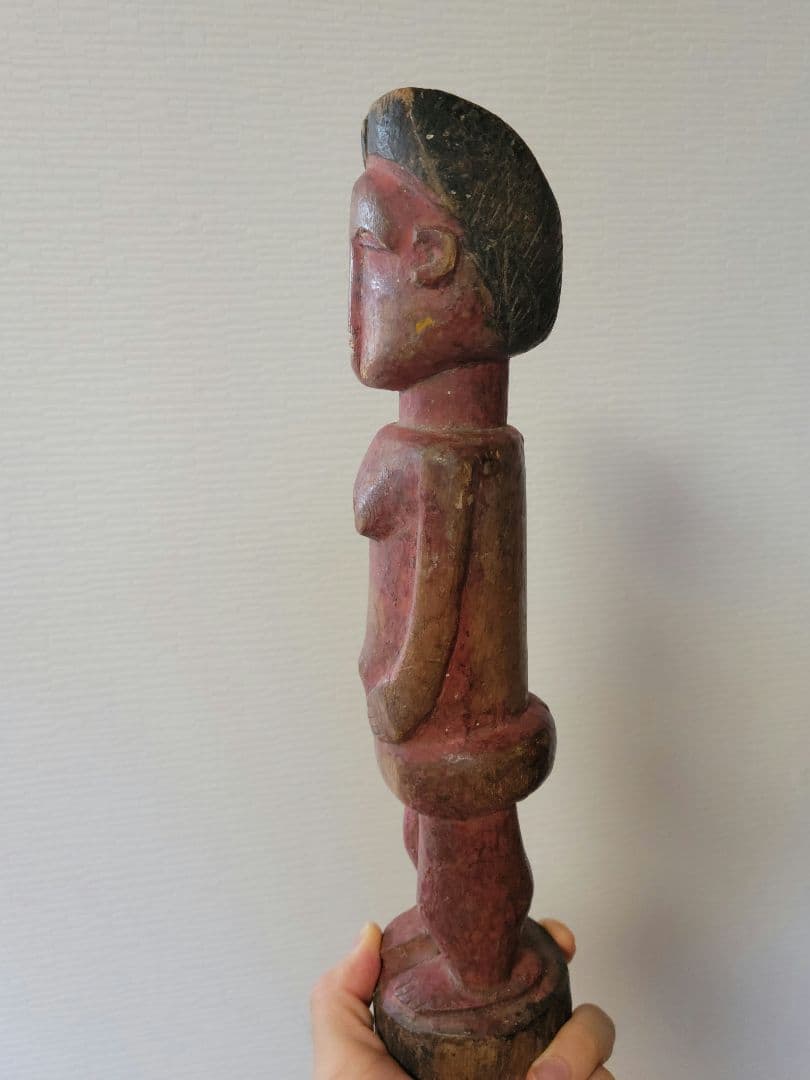 バウレ系民族 女性像 木彫り アフリカンアート プリミティブアート 呪術