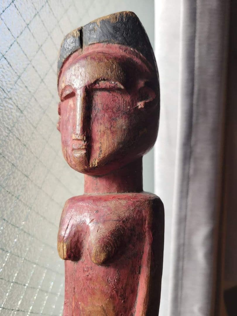 バウレ系民族 女性像 木彫り アフリカンアート プリミティブアート 呪術