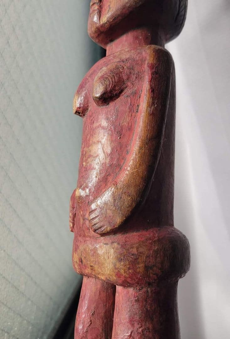 バウレ系民族 女性像 木彫り アフリカンアート プリミティブアート 呪術