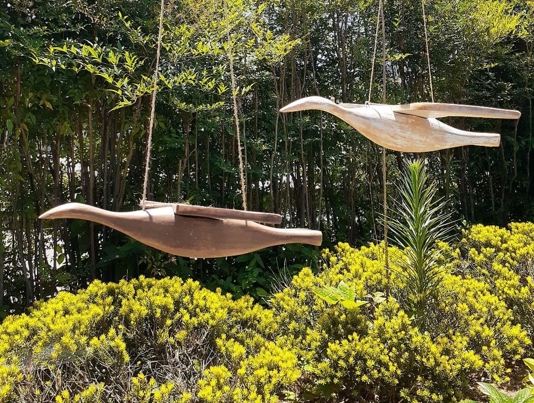 木製　フライングバード　3羽セット