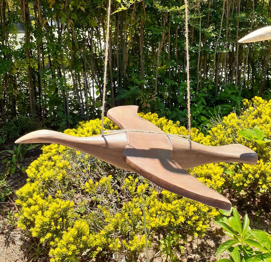 木製　フライングバード　3羽セット