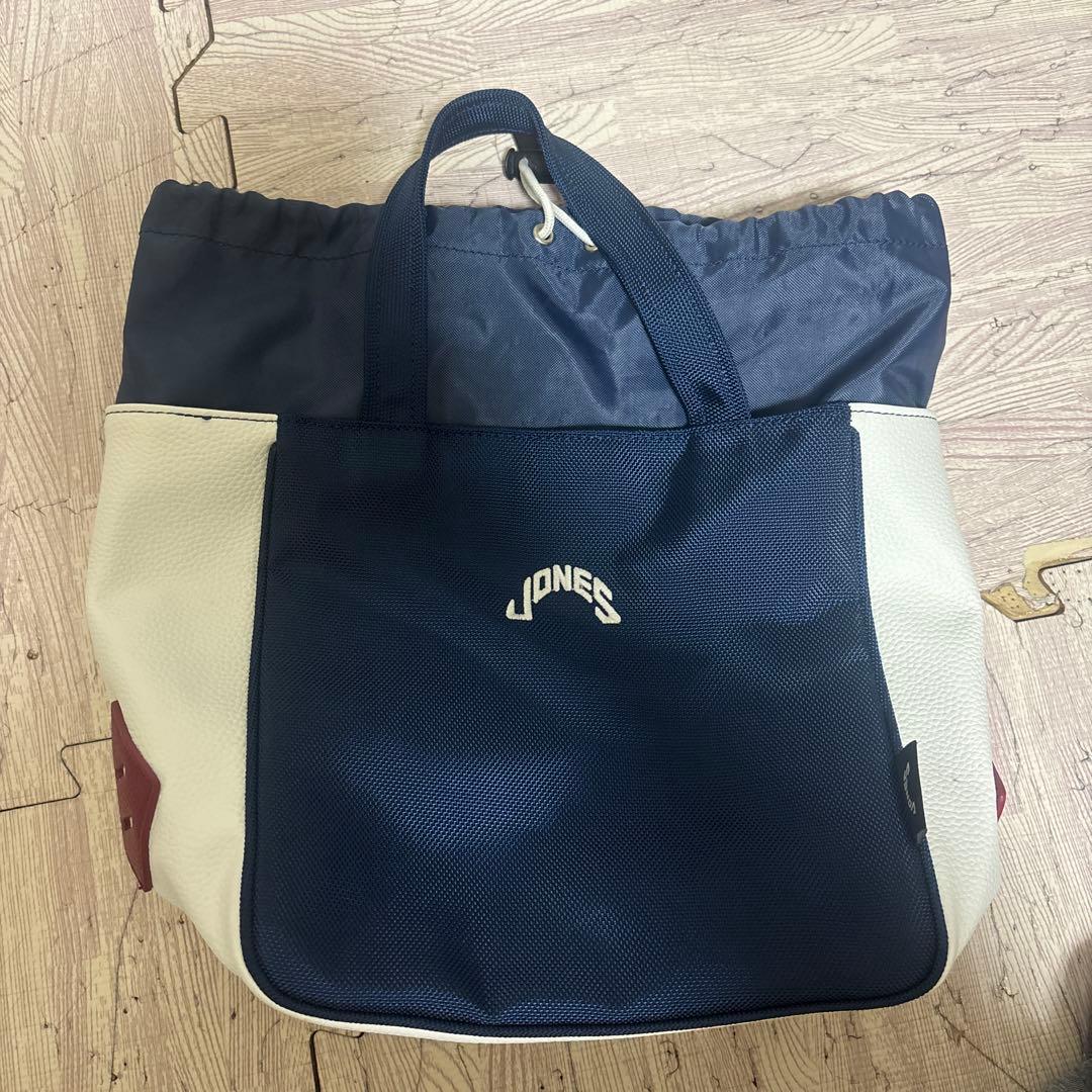 ピ*ー様 JONES ゴルフトートバッグ ネイビー/ホワイト