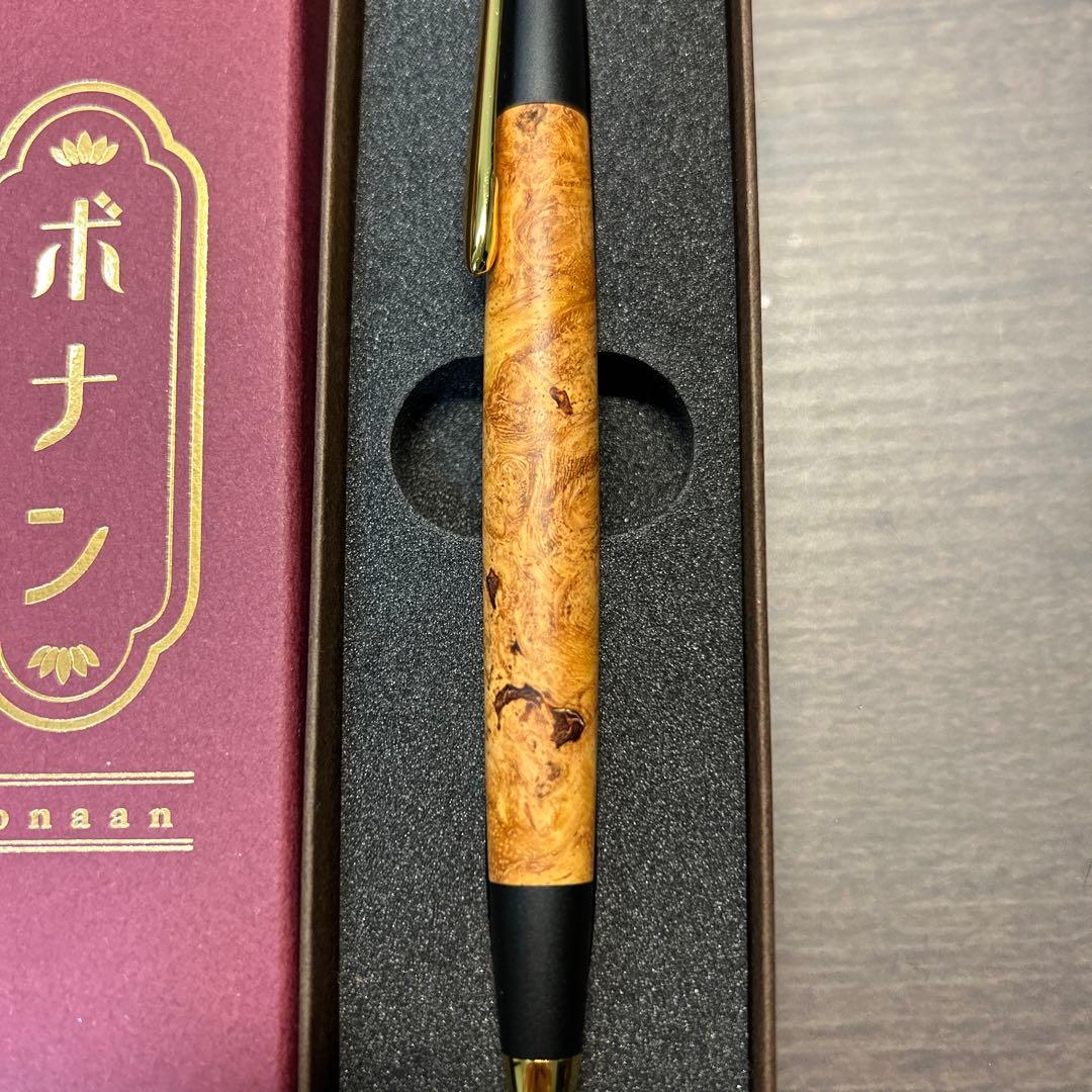 ボナンペン　花梨瘤　シャーペン　真鍮金具　新品未使用