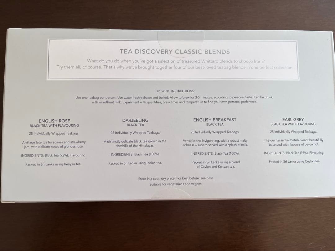 Whittard ウィッタード 紅茶 4箱x 2セット　紅茶詰め合わせ