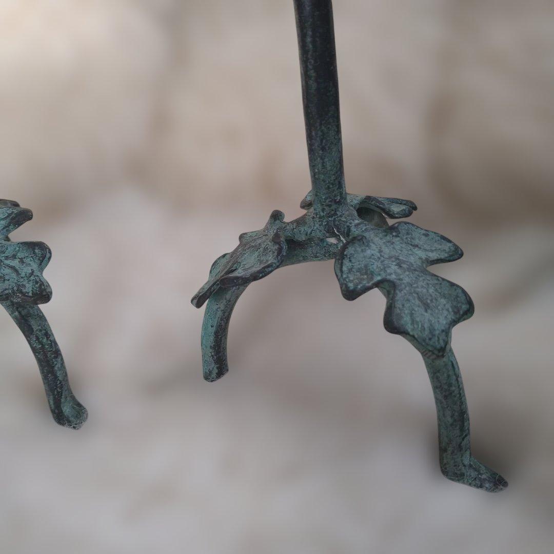 ✰レアなブロンズ製アンティークキャンドルスタンド2点セット