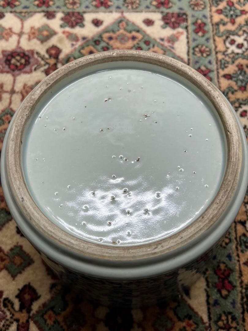 中国古美術　清時代染付け筆入　文房具　書 清時代中晚期 F--22