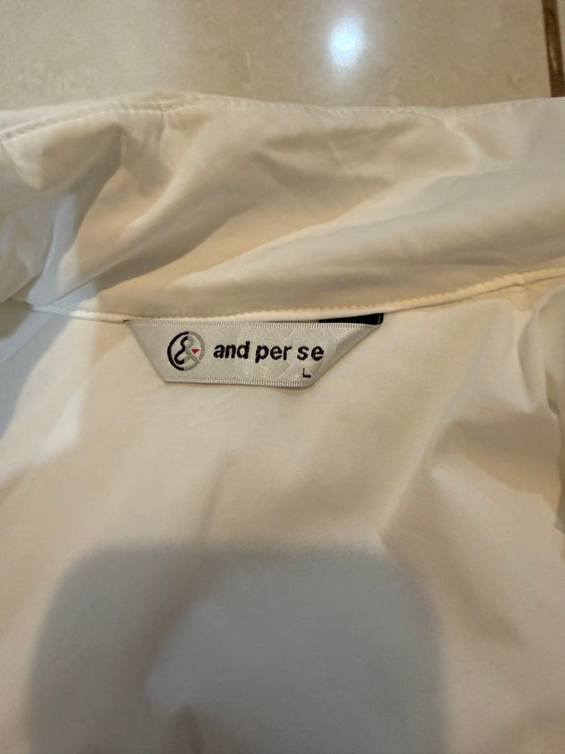 美品　アンパスィ and per se メンズ ブルゾン　ゴルフ Lダウン